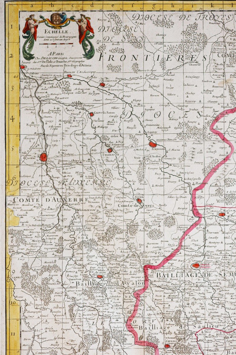 Old Geographical Map – Duchy Of Burgundy-photo-2