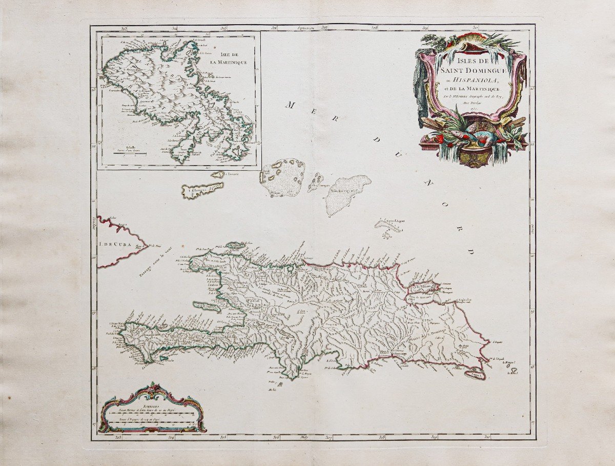 Old Geographical Map Of Santo Domingo-photo-2