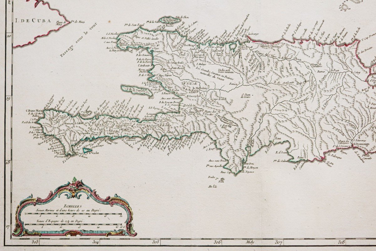 Old Geographical Map Of Santo Domingo-photo-3