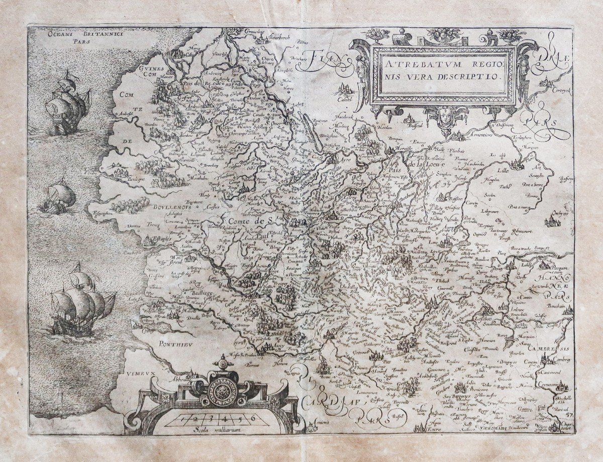 Carte Géographique Ancienne De L’artois Nord