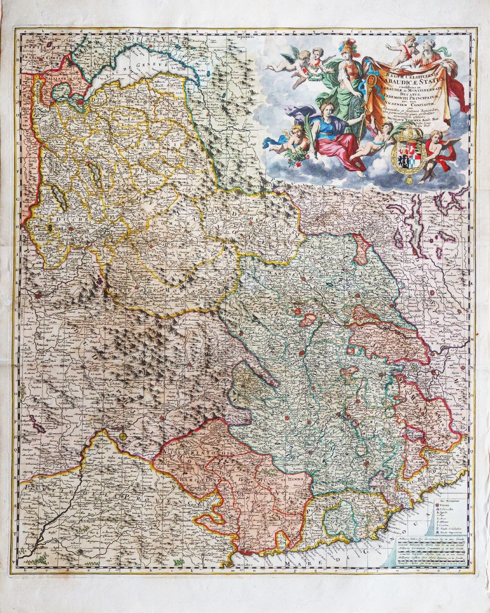 Carte Géographique Ancienne De La Savoie-photo-2