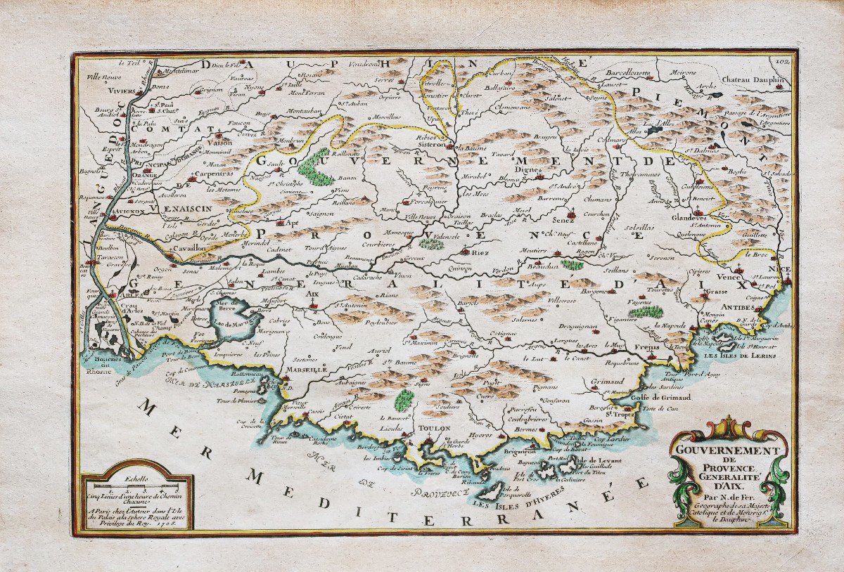 Old Map – Government Of Provence And Generality Of Aix-photo-2