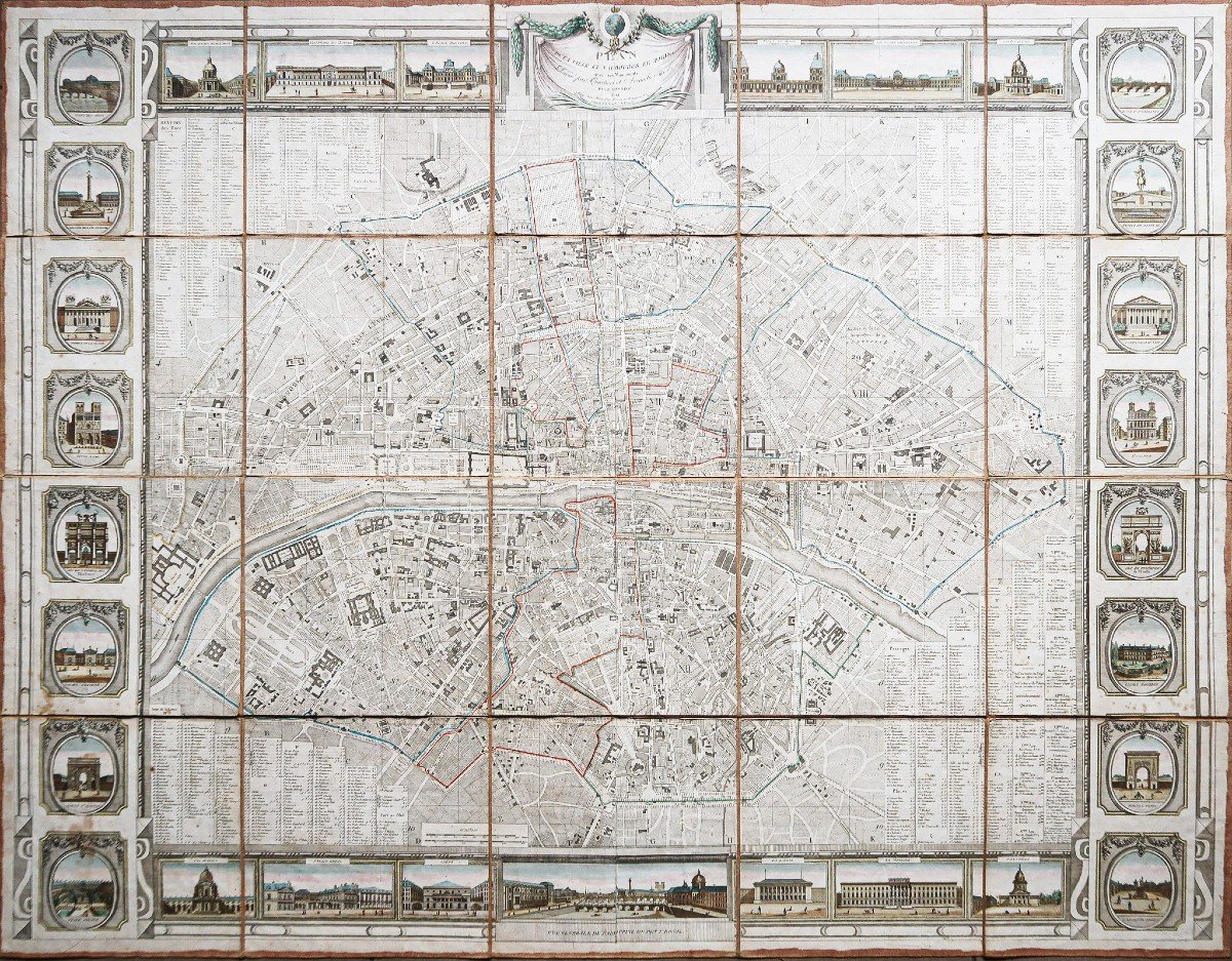 Old Map Of Paris