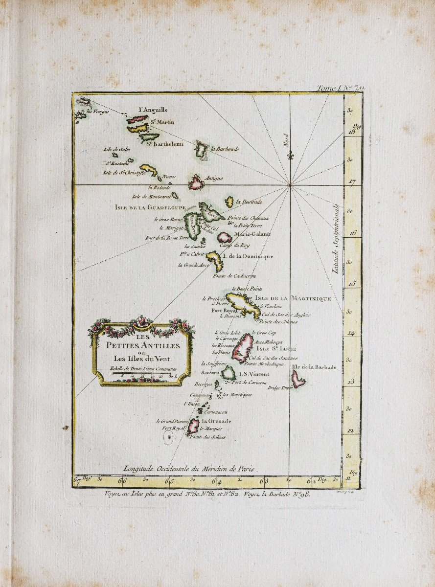 Carte Marine Ancienne – Petites Antilles-photo-2