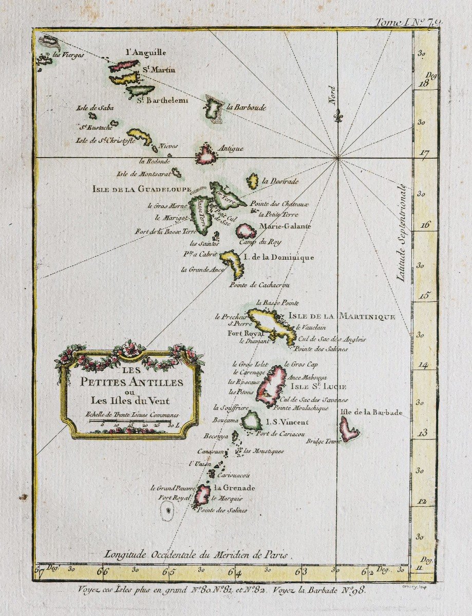 Carte Marine Ancienne – Petites Antilles