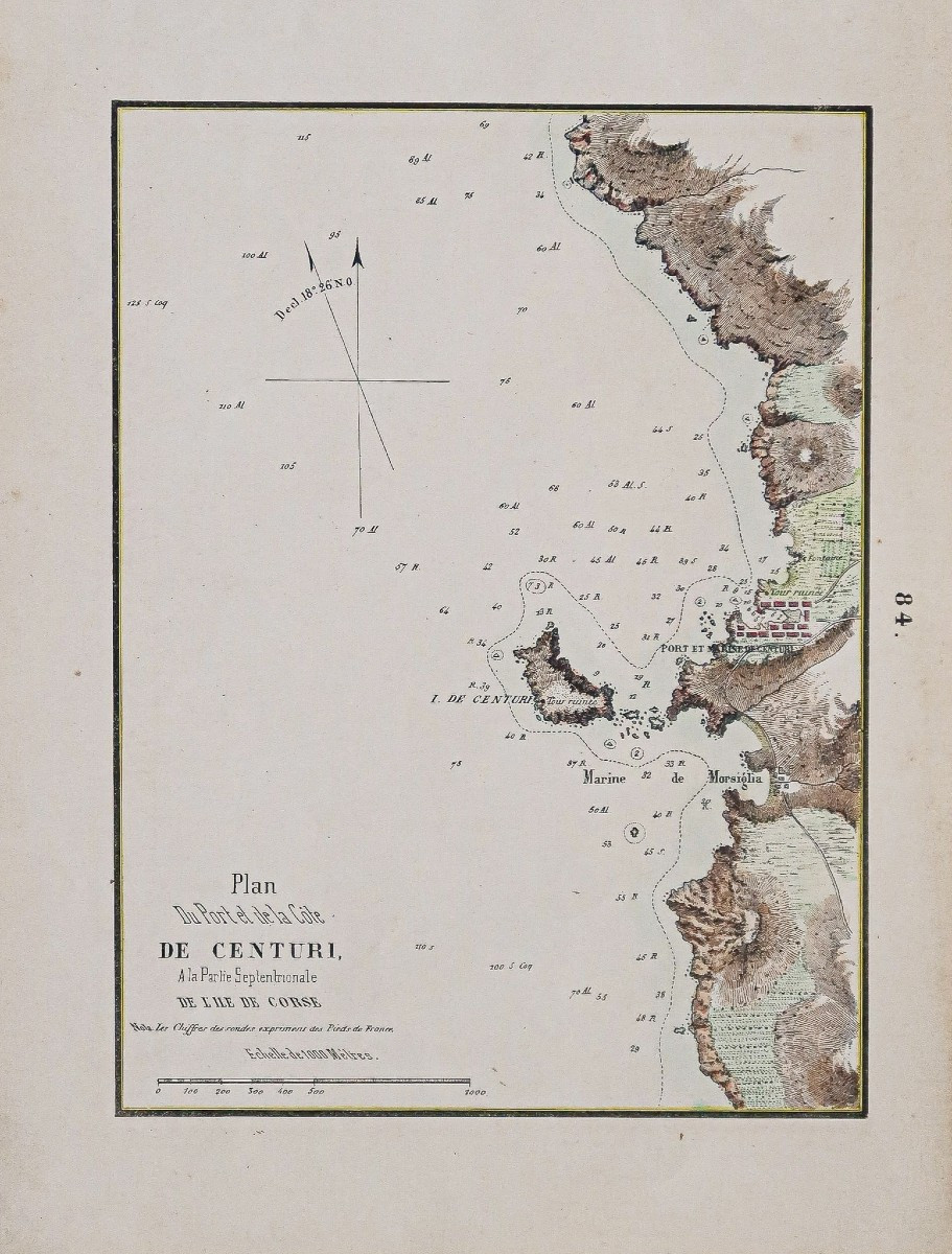 Plan Ancien Du Port Et De La Côte De Centuri – Corse-photo-2