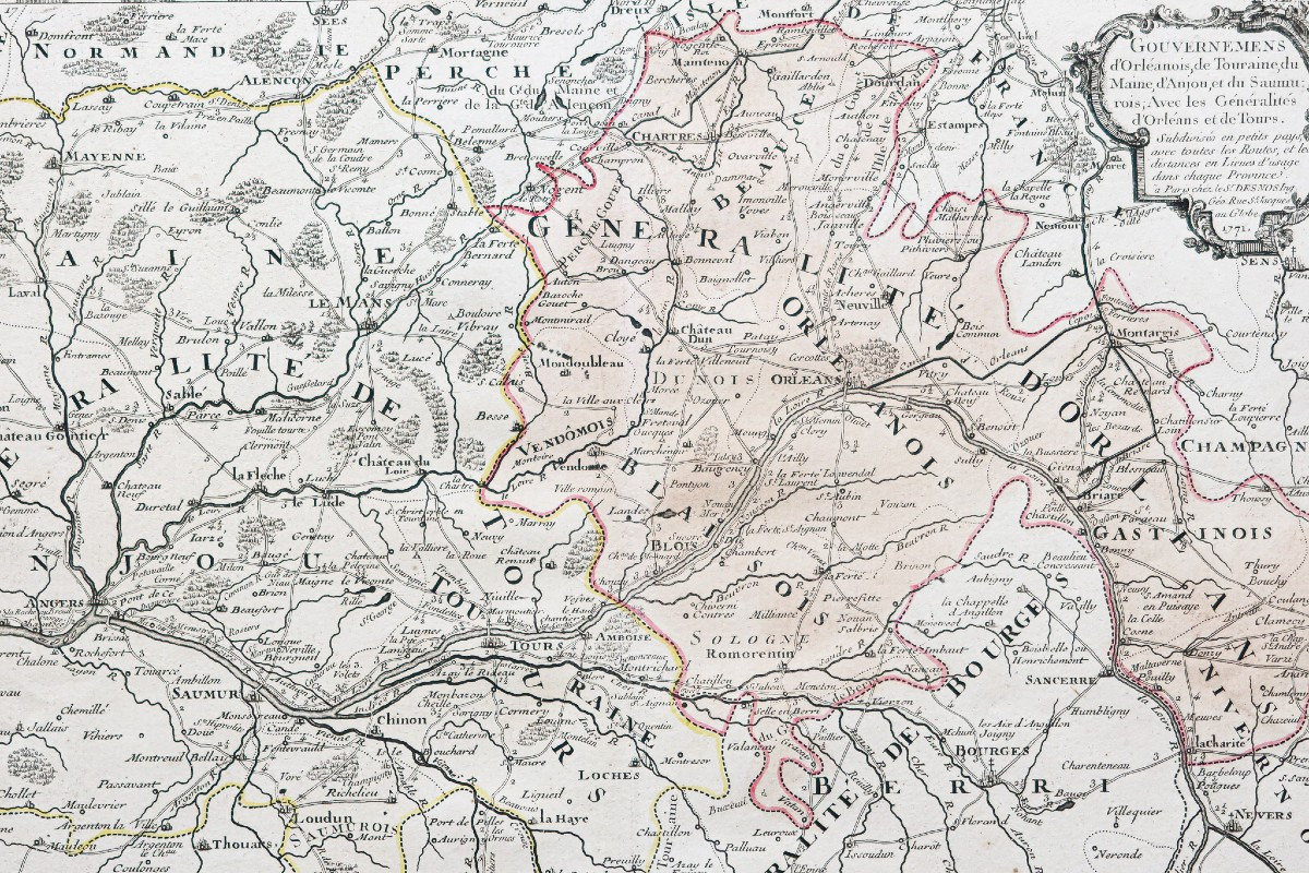 Carte géographique ancienne de la Touraine-photo-2