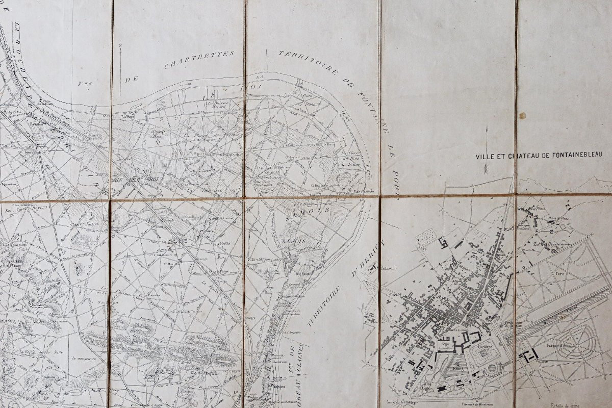 Old Map – District Of Fontainebleau-photo-4