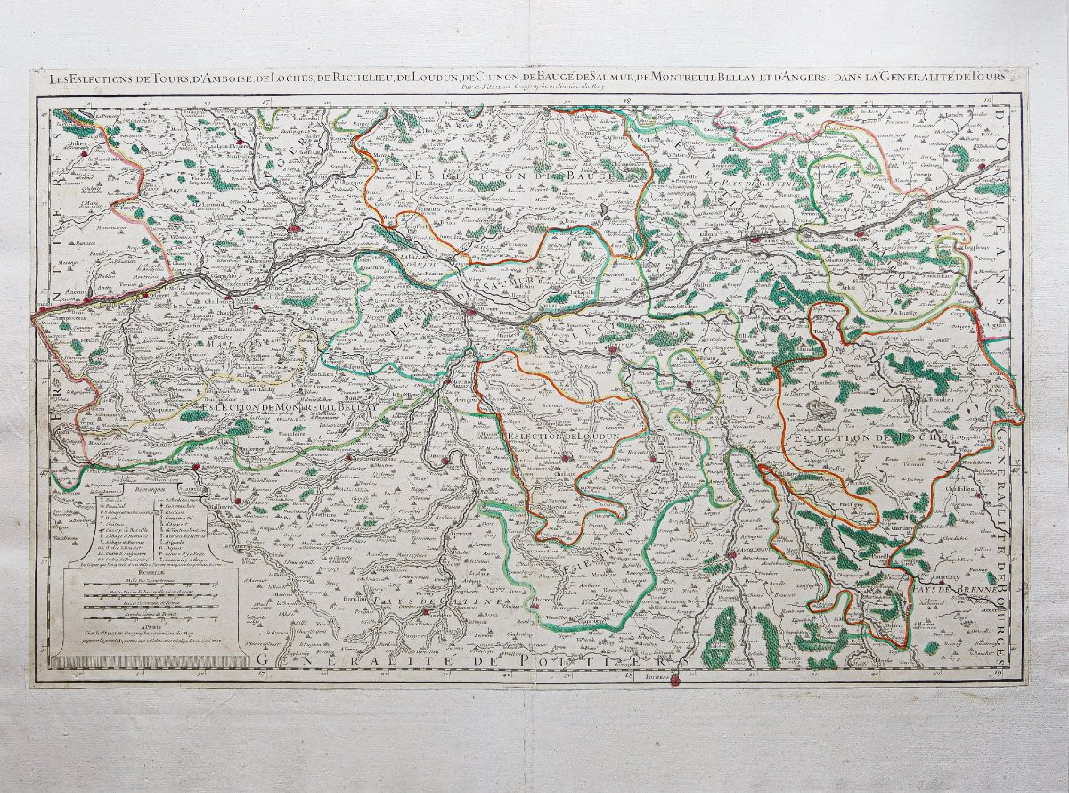 Old Map Of The Pays De La Loire-photo-2