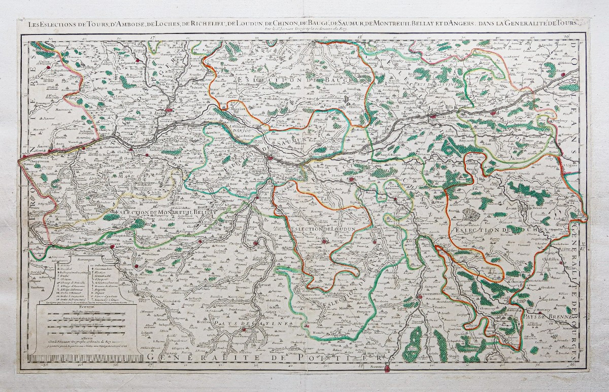 Old Map Of The Pays De La Loire