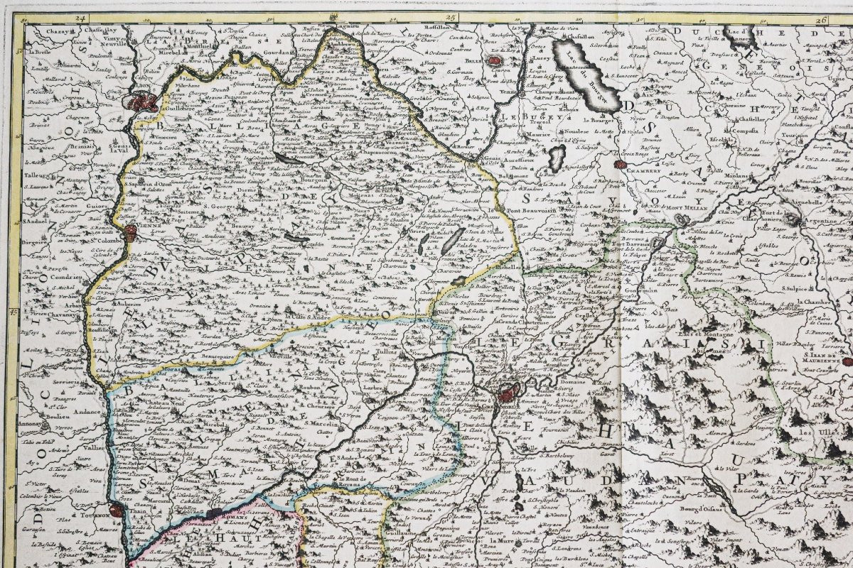 Old Map Of The Dauphiné Government-photo-3