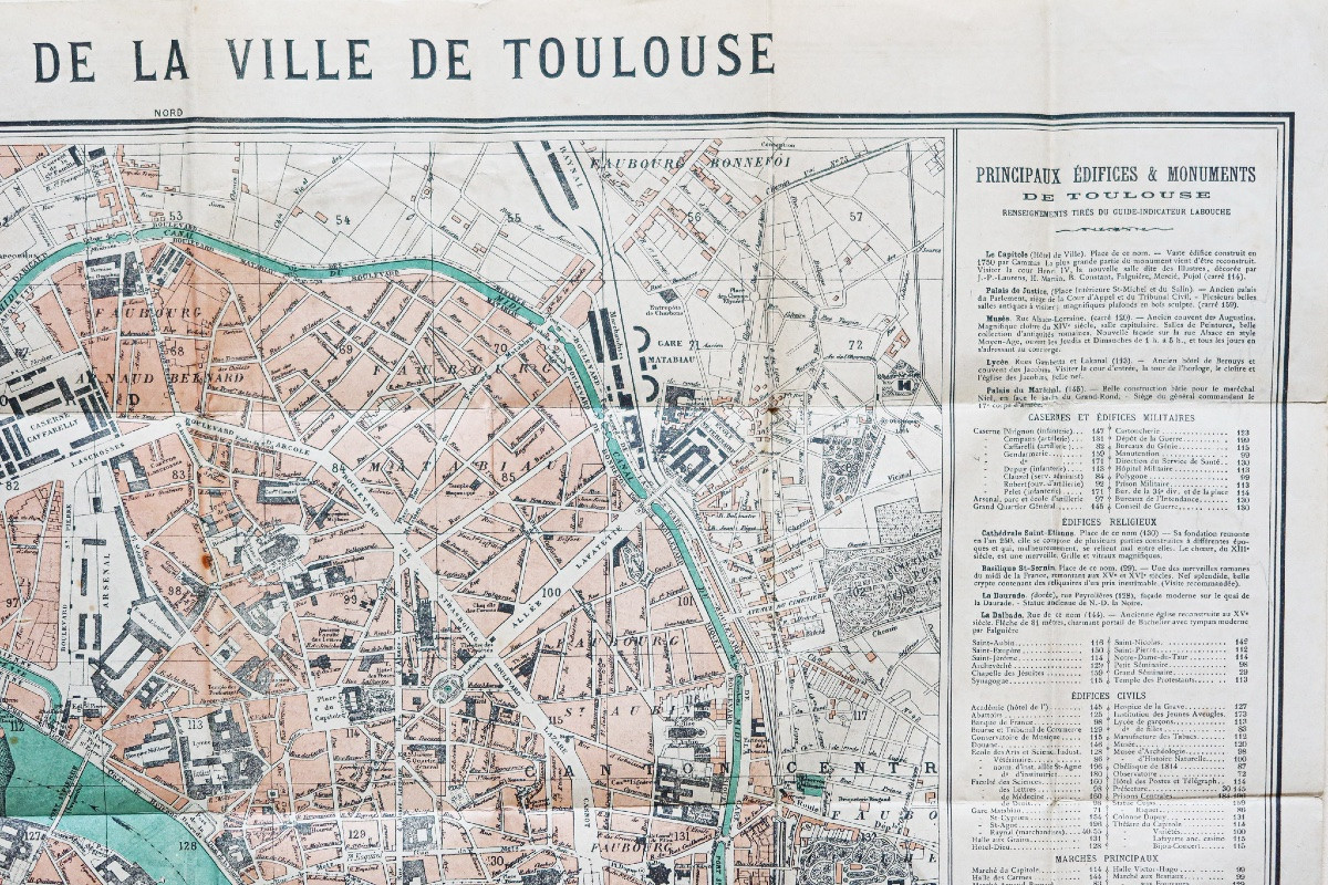Old Map Of The City Of Toulouse-photo-1