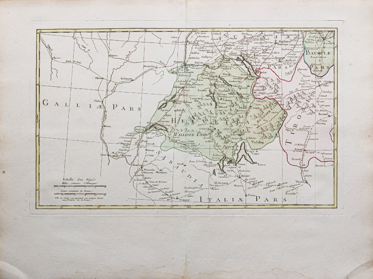 Carte murale ancienne de l’Allemagne Pologne Hongrie-photo-2