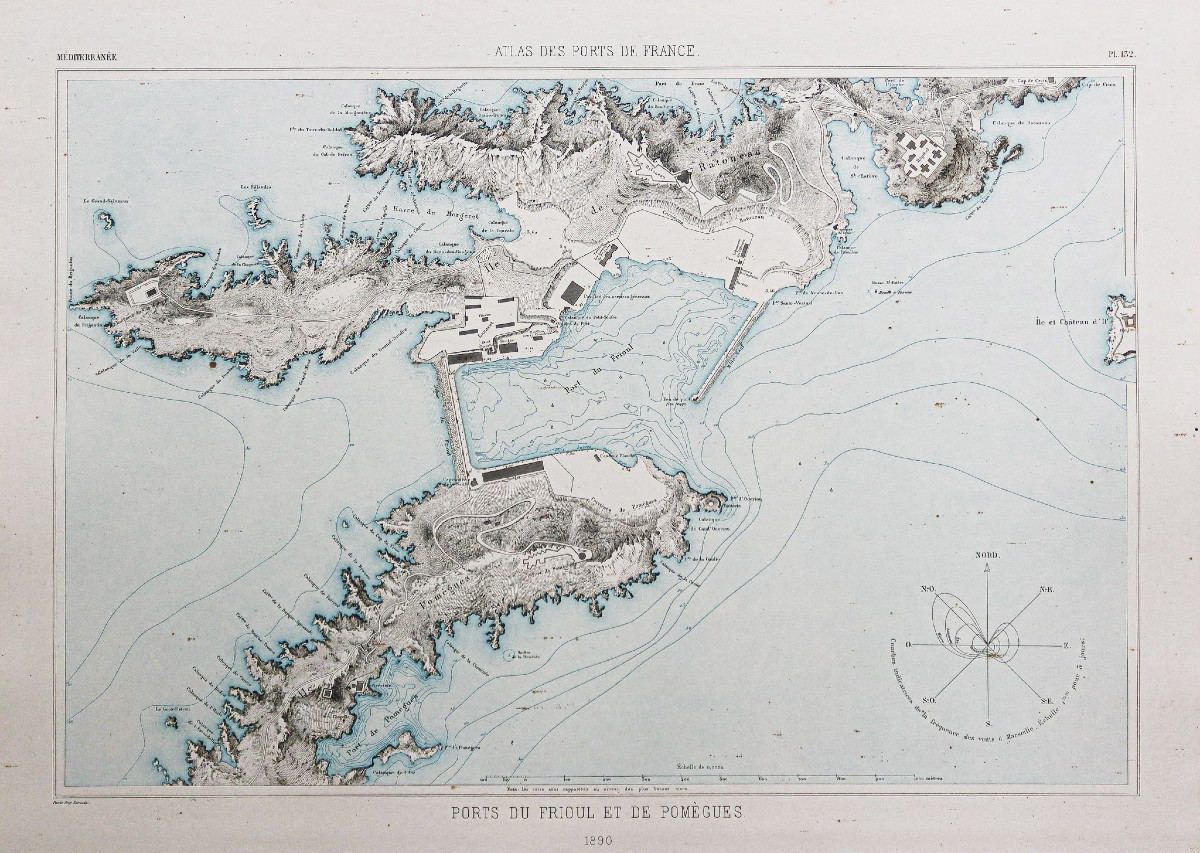 Carte marine – Ports du Frioul et Pomègues – Marseille