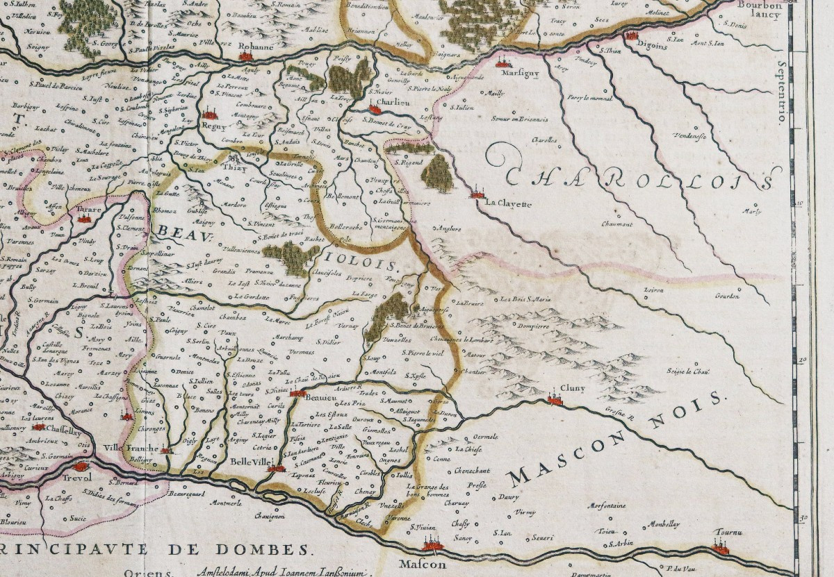 Carte ancienne du Lyonnais – Mâcon – Forest-photo-1