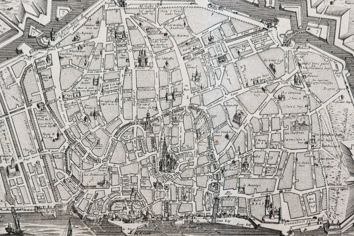 Old Map Of The City Of Antwerp-photo-3