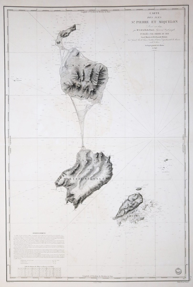 Carte marine de Saint Pierre et Miquelon