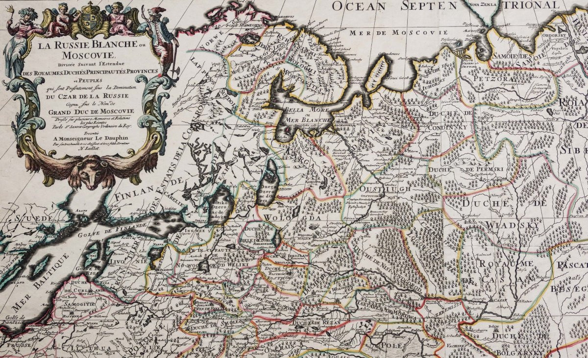 Carte ancienne la Russie blanche ou Moscovie-photo-2