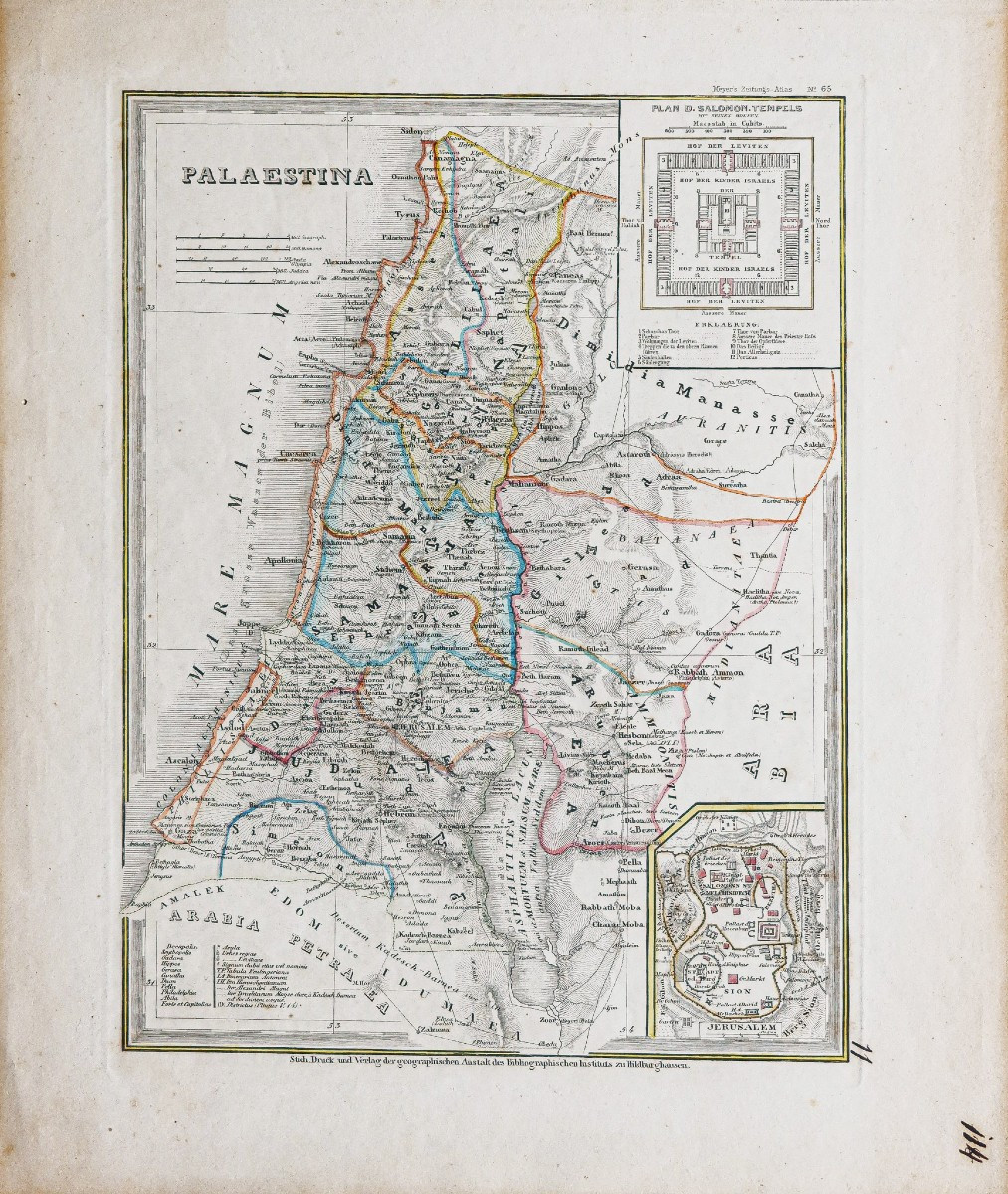 Carte géographique ancienne de la Palestine-photo-2