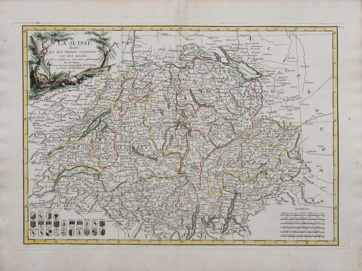 Old Map Of Switzerland-photo-2