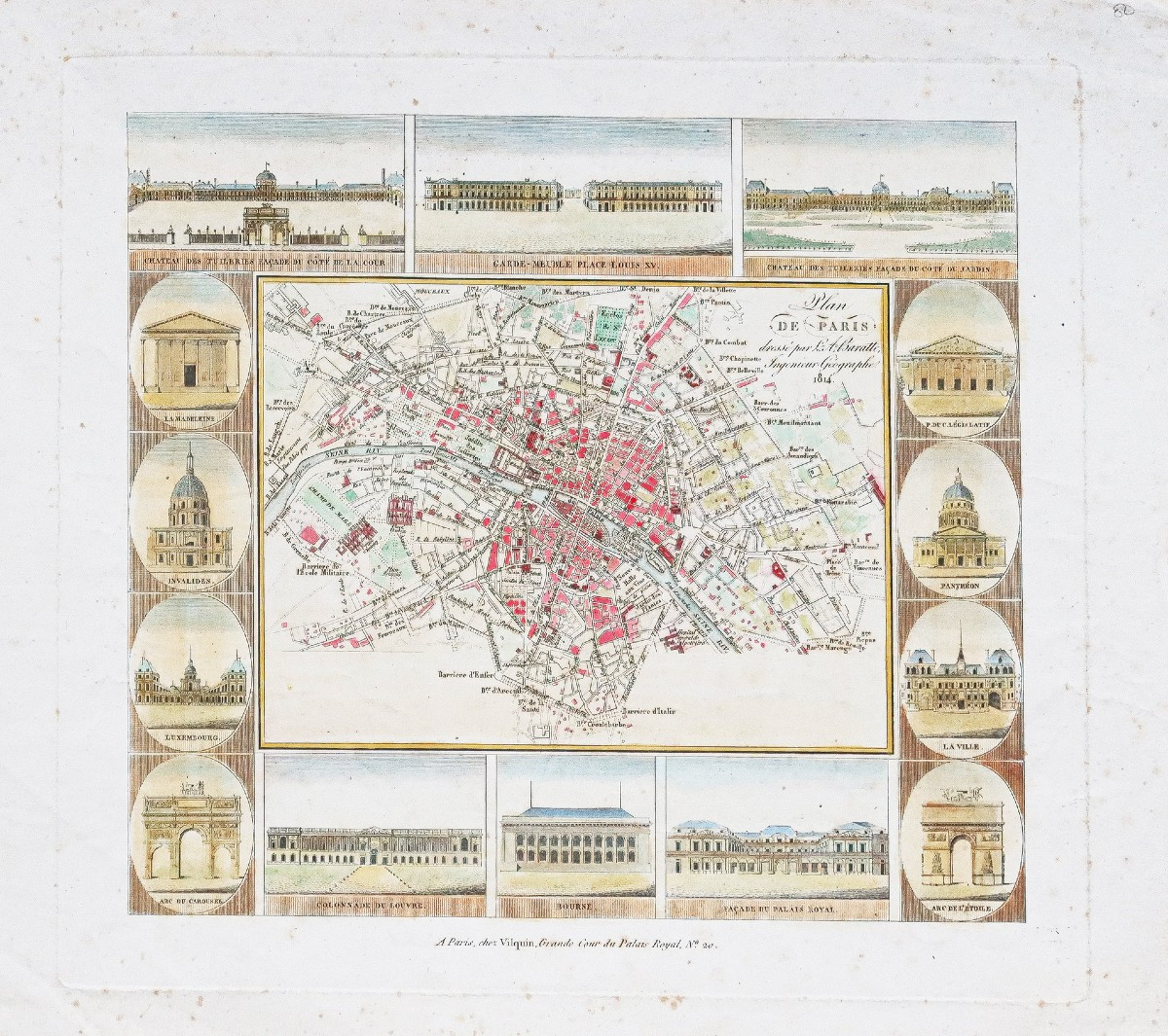 Old Map Of Paris-photo-2