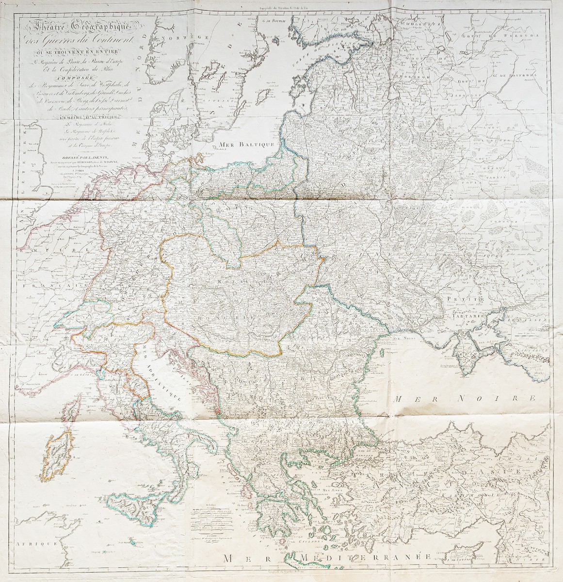 Carte ancienne du théâtre des Guerres