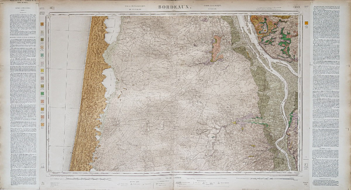 Geological Map Of The Area Around Bordeaux