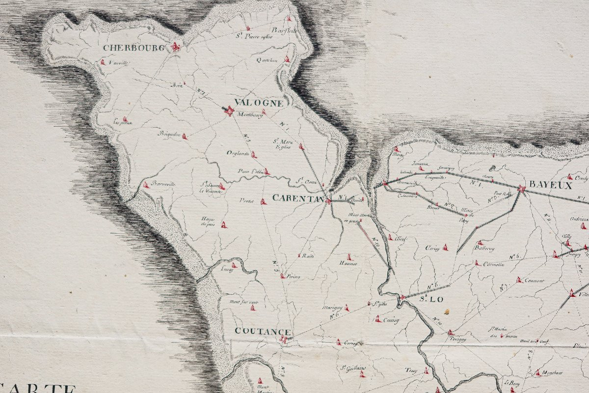 Handwritten Map Of The Generality Of Caen-photo-3