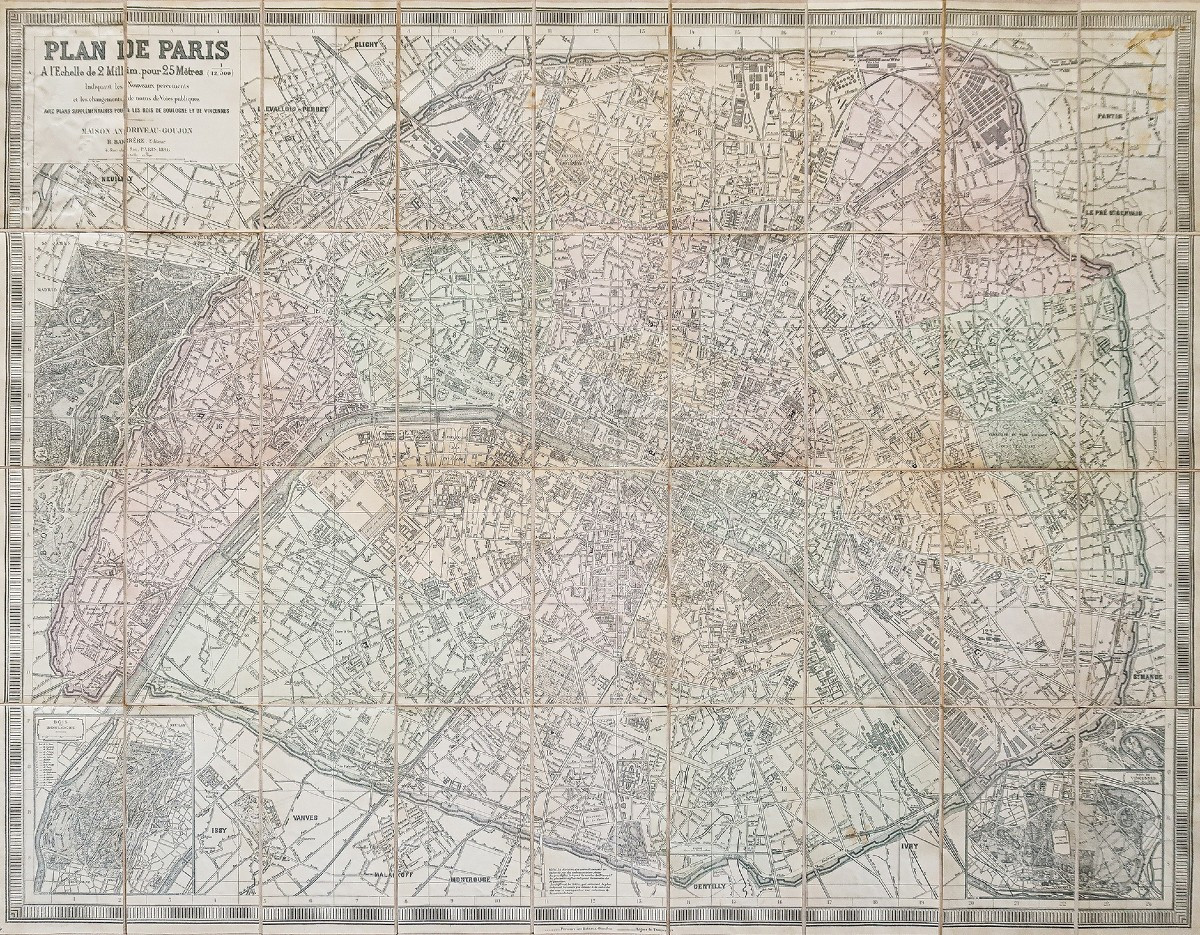 Large Map Of Paris