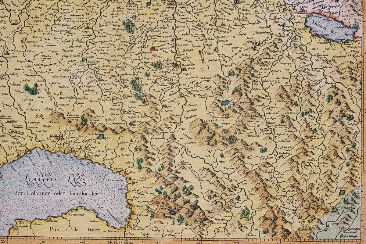 Carte géographique ancienne de la Suisse-photo-1