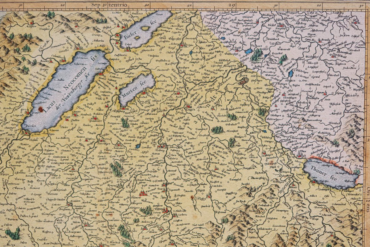 Carte géographique ancienne de la Suisse-photo-2