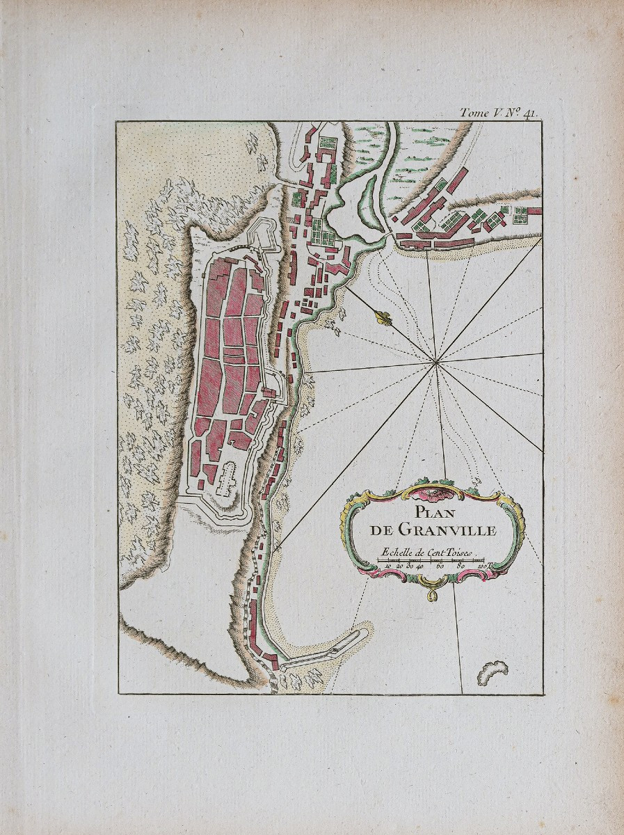 Old Map Of Granville - Normandy-photo-2