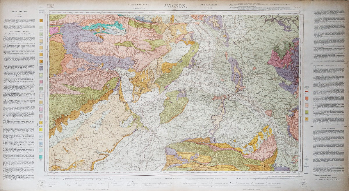 Geological Map Of The Area Around Avignon