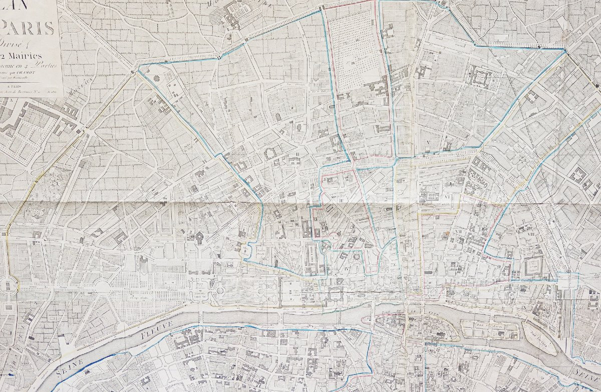 Grand plan mural ancien de Paris-photo-2