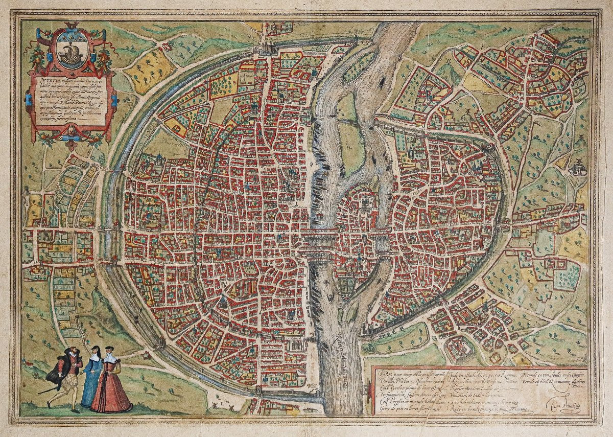 Antique Map Of Paris - Lutecia-photo-2