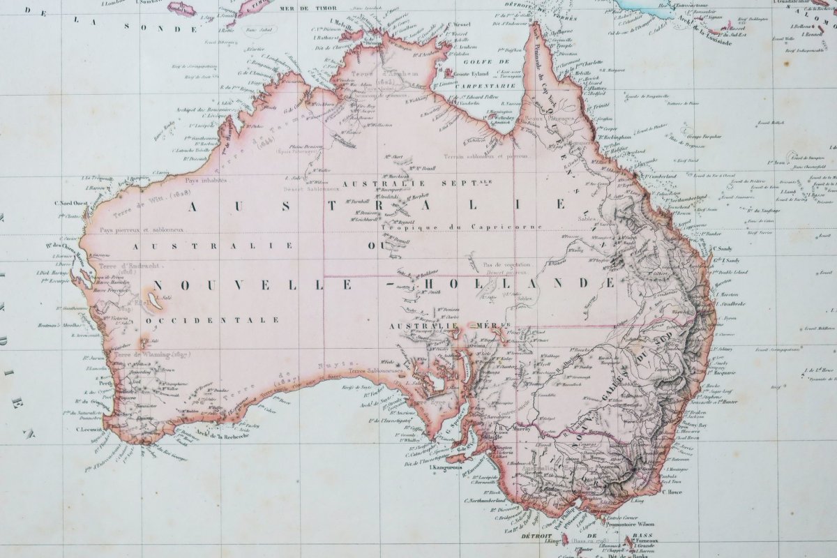 Carte géographique ancienne de l’Australie – Nouvelle Zélande-photo-2