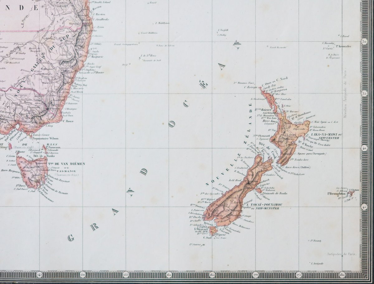 Carte géographique ancienne de l’Australie – Nouvelle Zélande-photo-3