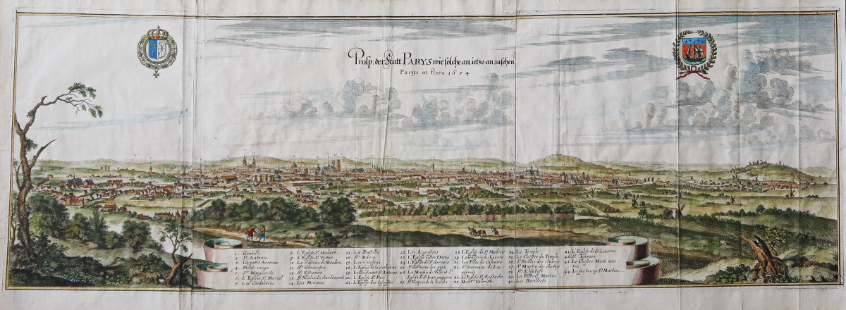 Panorama ancien des environs de Paris