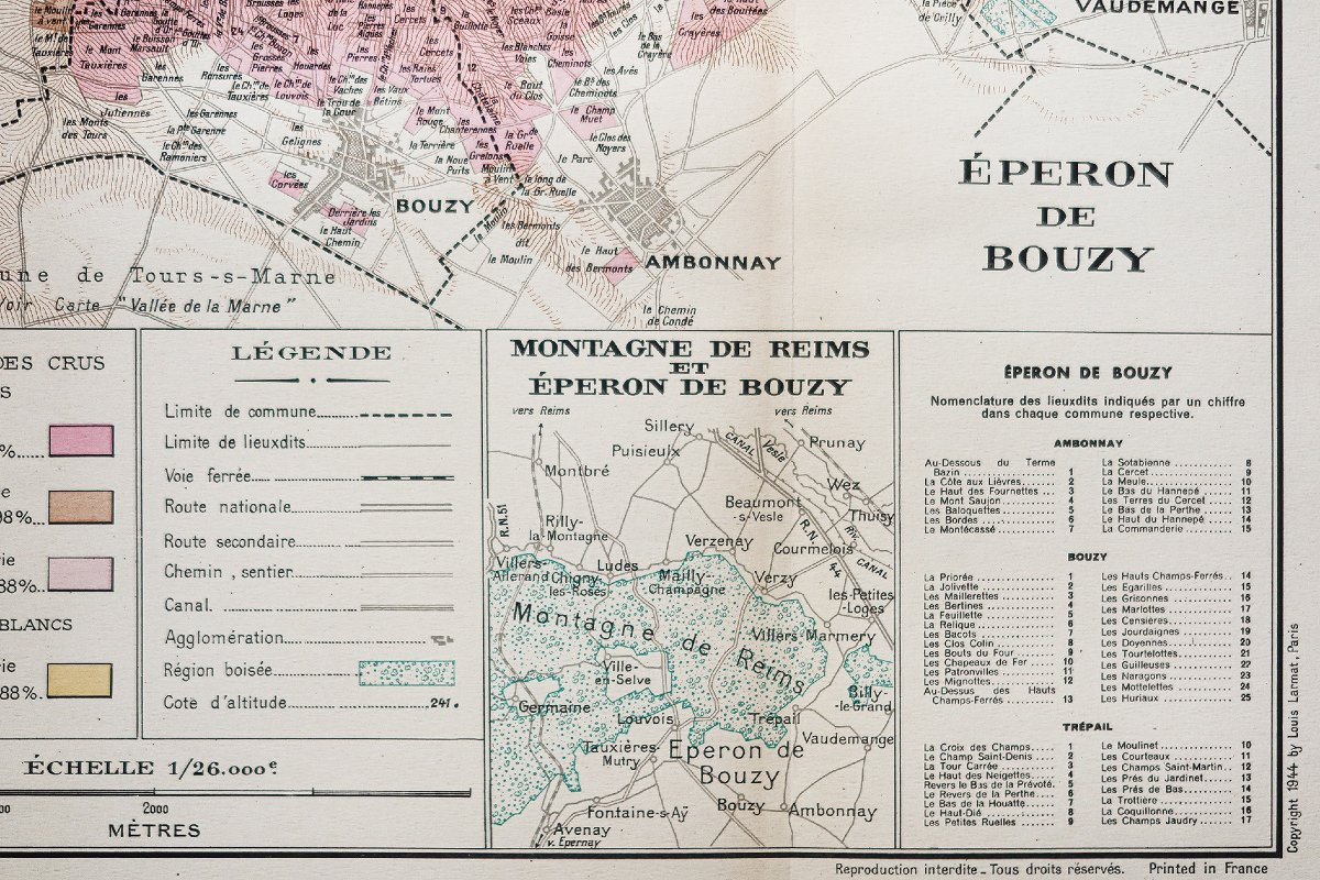Carte ancienne des vins – Vinicole – Champagne-photo-3