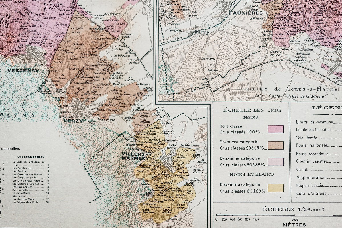 Carte ancienne des vins – Vinicole – Champagne-photo-1