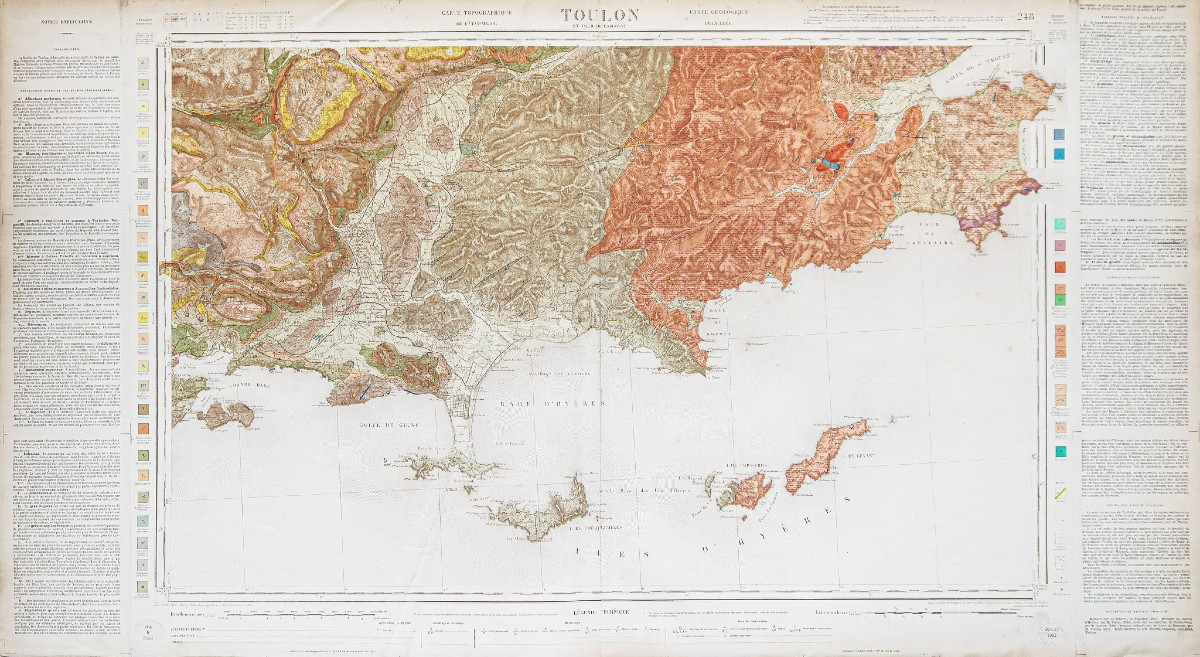 Carte géologique des environs de Toulon
