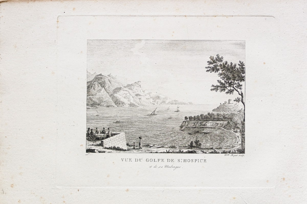 Gravure ancienne du Cap Ferrat – Hospice – Madrague-photo-2