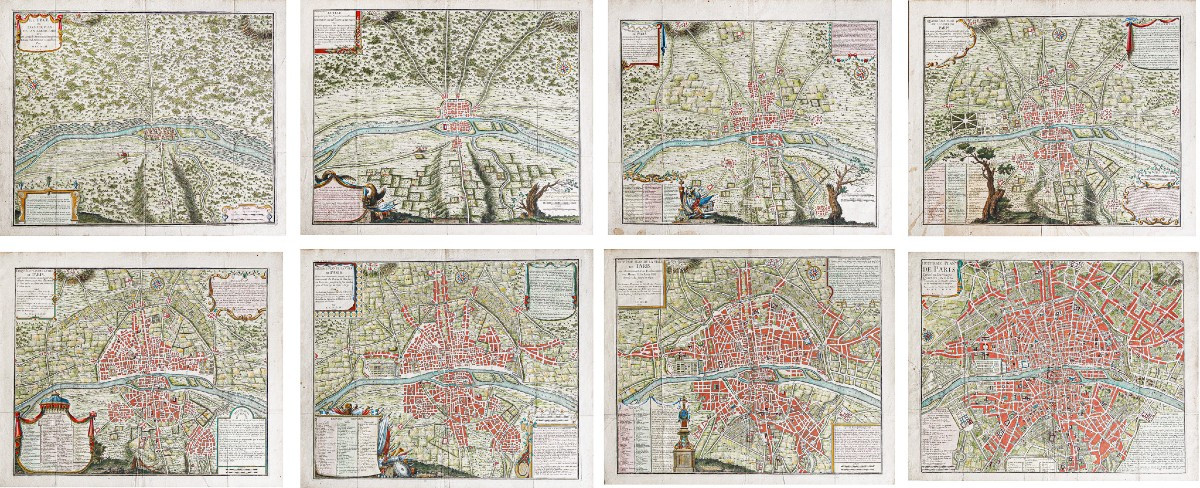 Collection Of Old Paris Maps