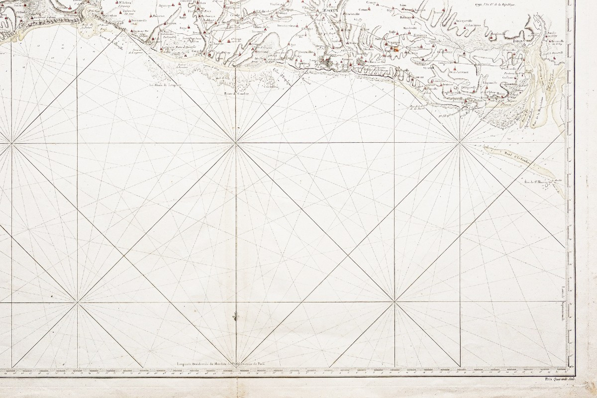 Antique Nautical Chart Of Normandy-photo-1