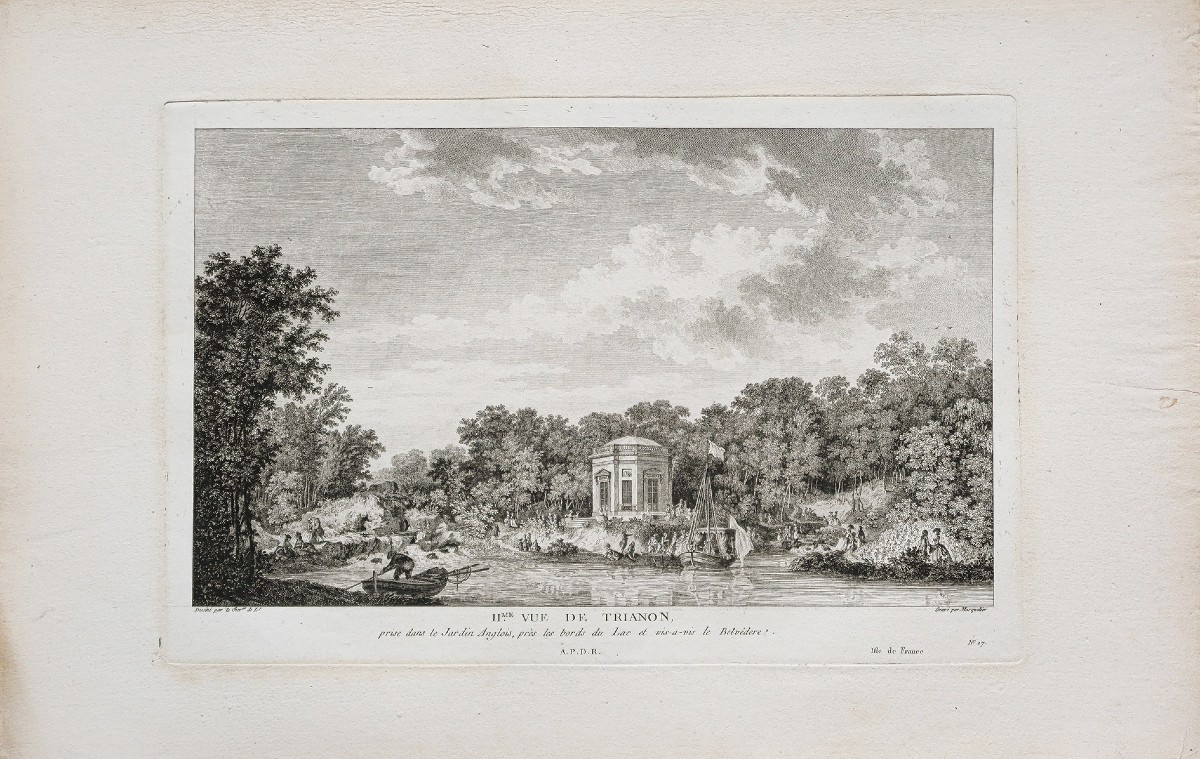 Gravure ancienne – vue du Trianon-photo-2