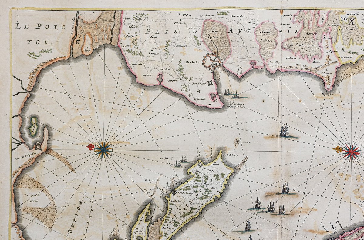 Antique Map Of The Ile De Ré And Oléron-photo-3