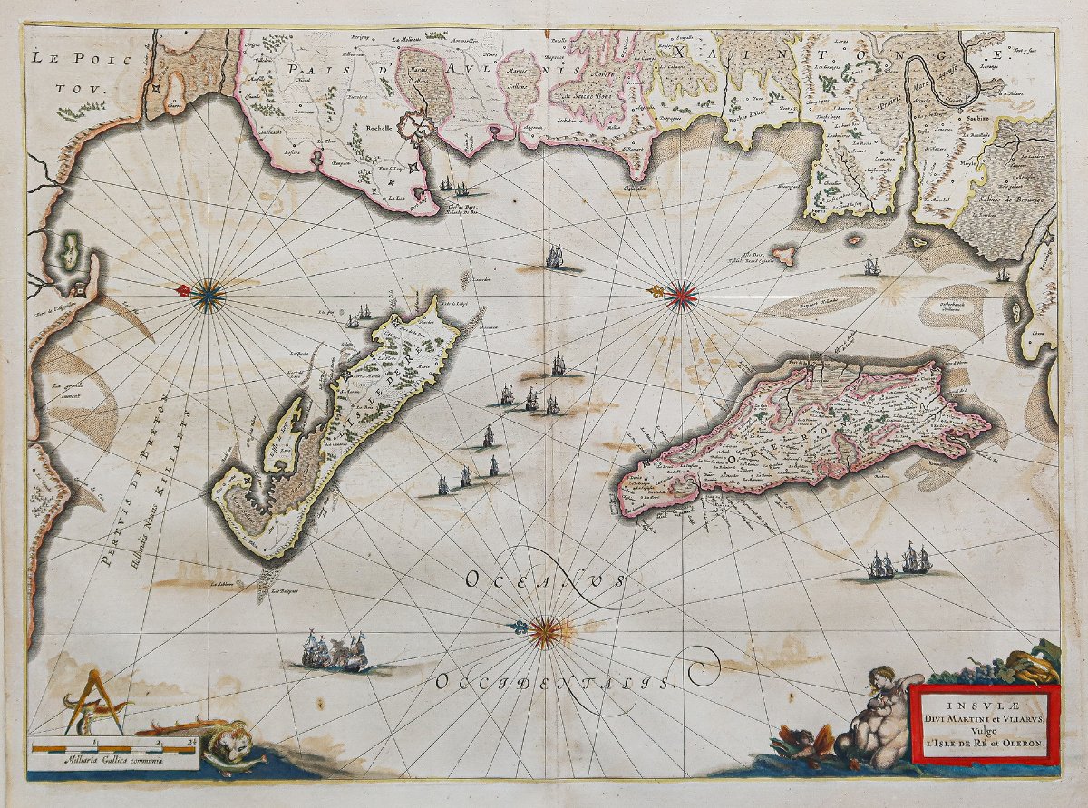 Antique Map Of The Ile De Ré And Oléron