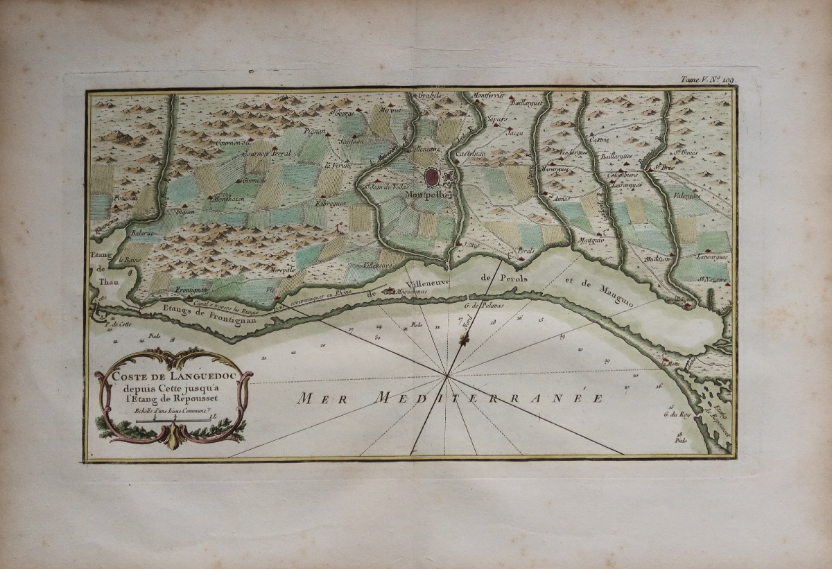 Carte ancienne – environs de Montpellier – Palavas-photo-2