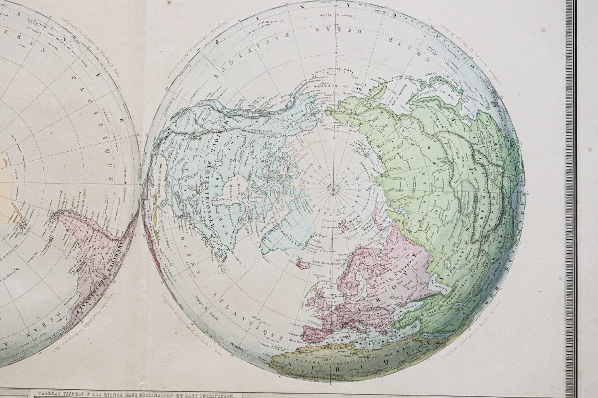 Carte ancienne des pôles - arctique - antarctique-photo-4