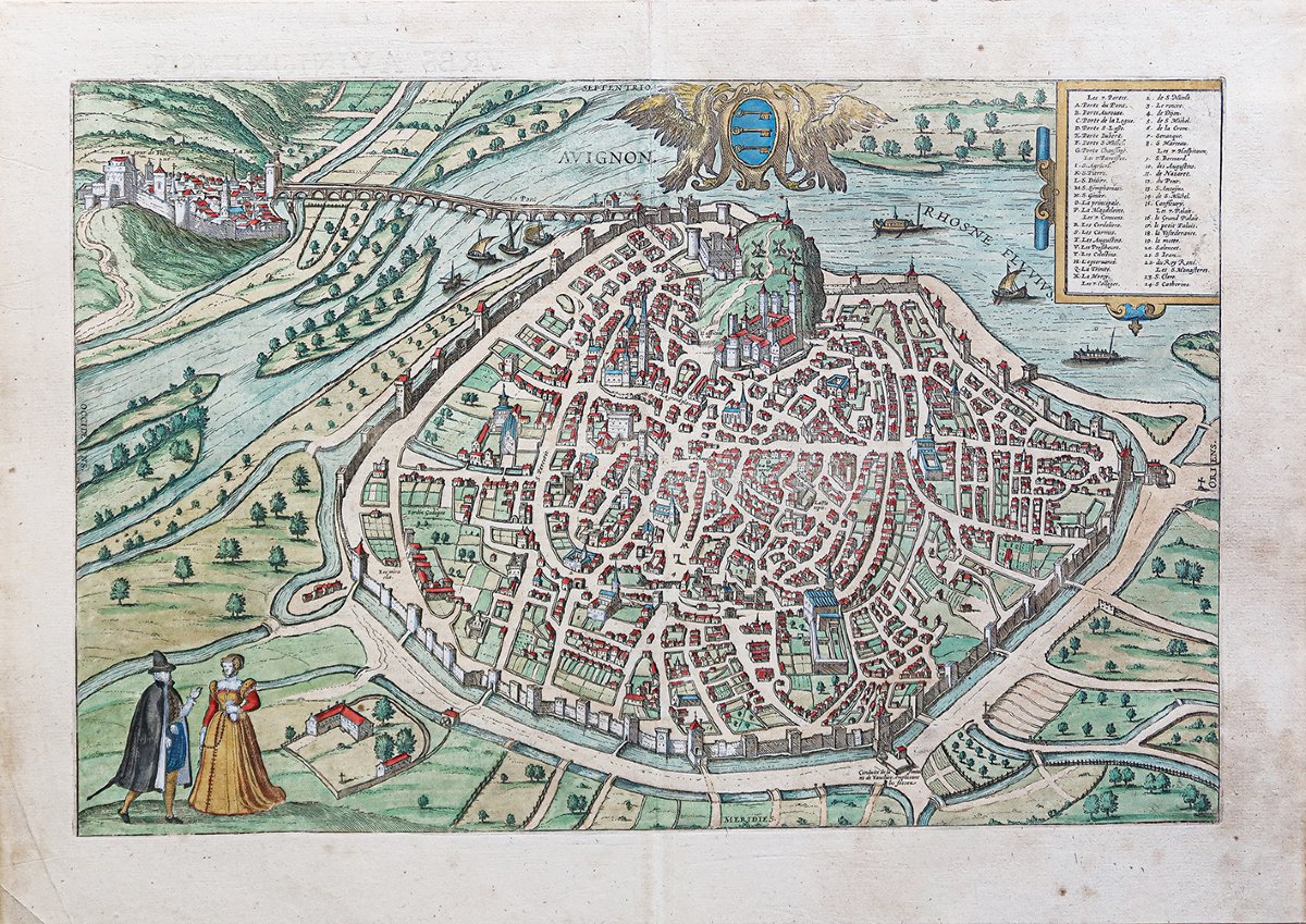 Old Engraving Of Avignon